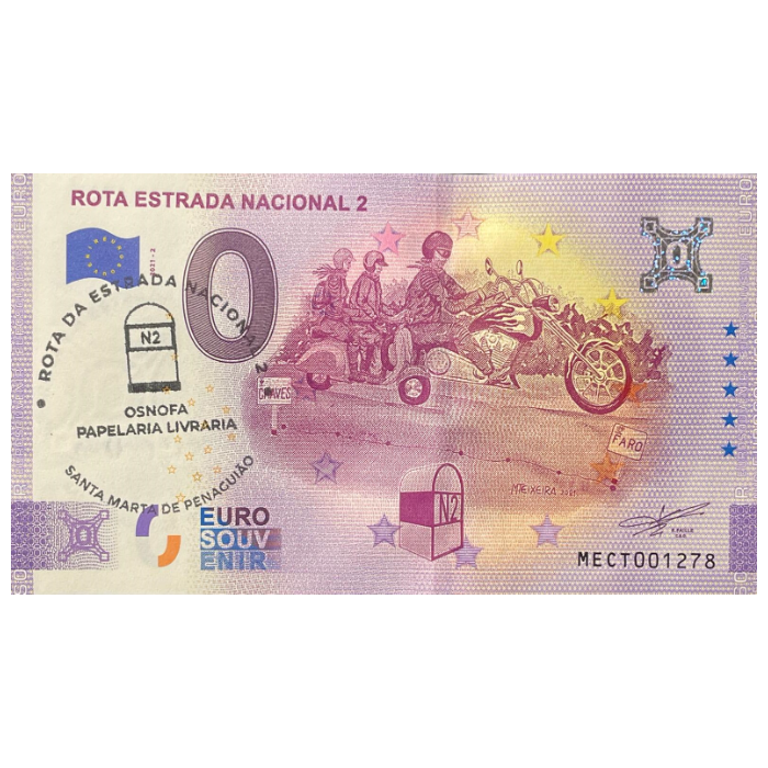 Rota Estrada Nacional 2 MECT 2021-2 (carimbo Km81 Osnofa Papelaria Livraria)