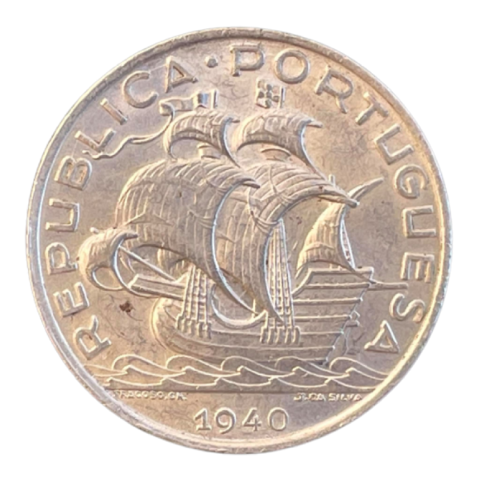 10 Escudos 1940 PRATA BELA+