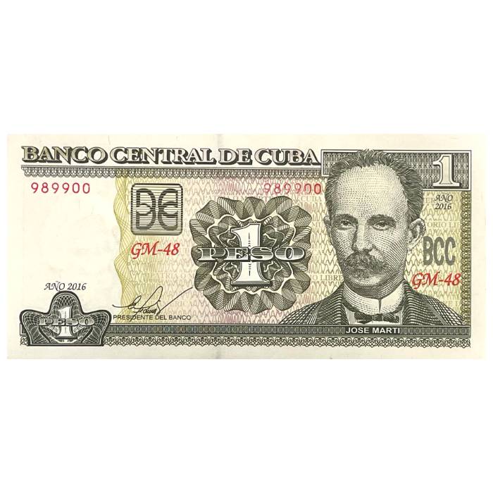 UNC 1 Peso 2016 Caraíbas
