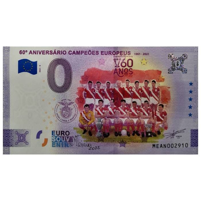 60. Aniversário Campeões Europeus: 1961-2021 MEAN 2021-9 (pintada por Manuel Teixeira)