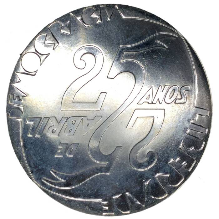 1000 Escudos 25 de Abril/25 Anos 1999 PRATA
