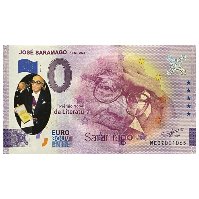 José Saramago 1922-2022 MEBZ 2022-1 (sobreimpressão Prémio Nobel da Literatura)