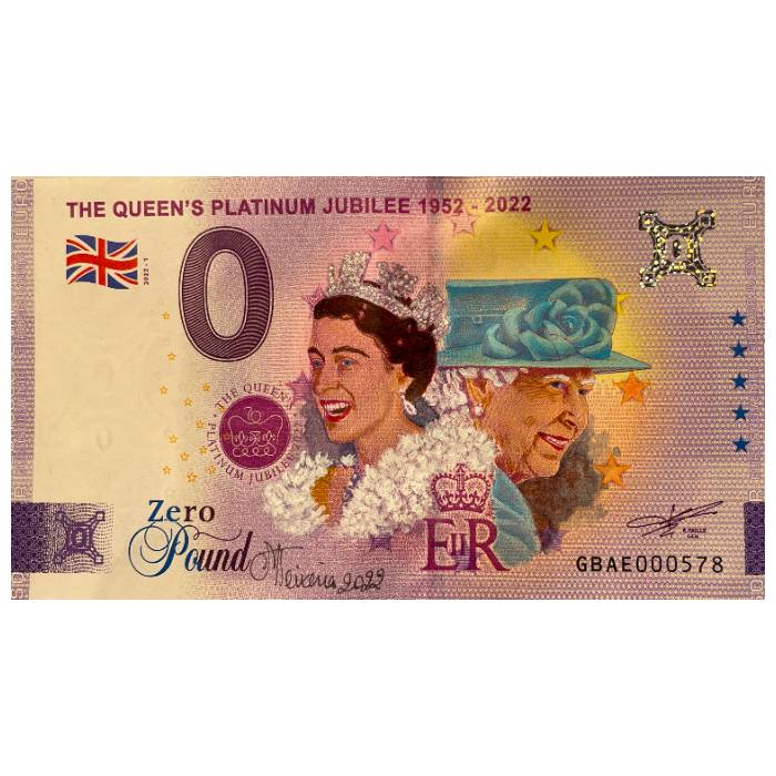 UK: The Queen's Platinum Jubilee 2022 (pintada por Manuel Teixeira) VERDE