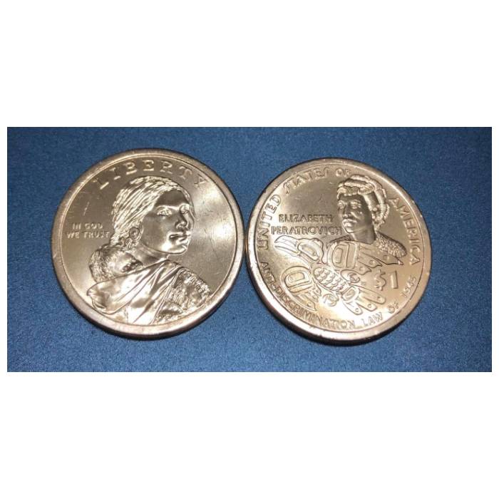 1 Dólar USA 2020 P Native American $1 Coin ELIZABETH PERATROVICH