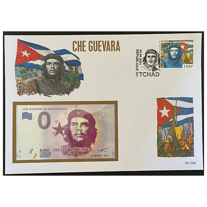 Envelope de 1º Dia com selo e carimbo e nota de 0€ Che Guevara (FDC)