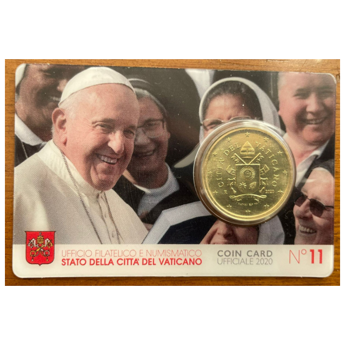 2020 Vaticano 50 cêntimos COINCARD #11