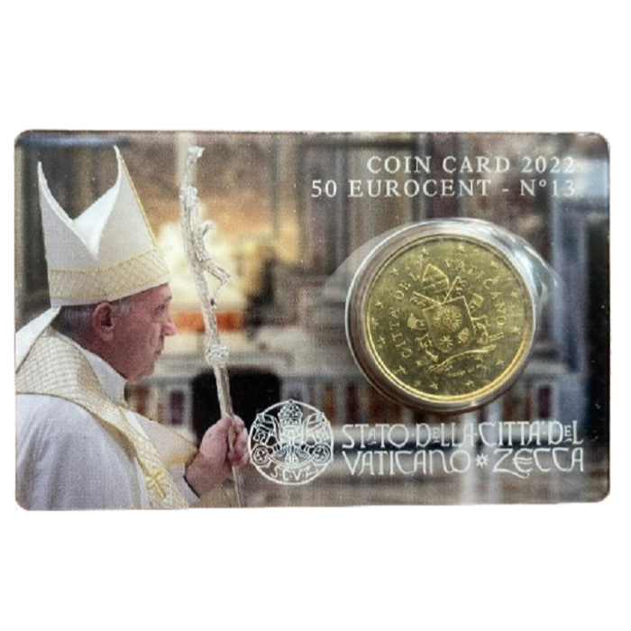 2022 Vaticano 50 cêntimos COINCARD #13