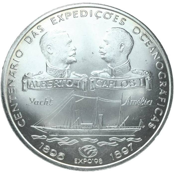 1000 Escudos Centenário das Expedições Oceanográficas 1997 PRATA