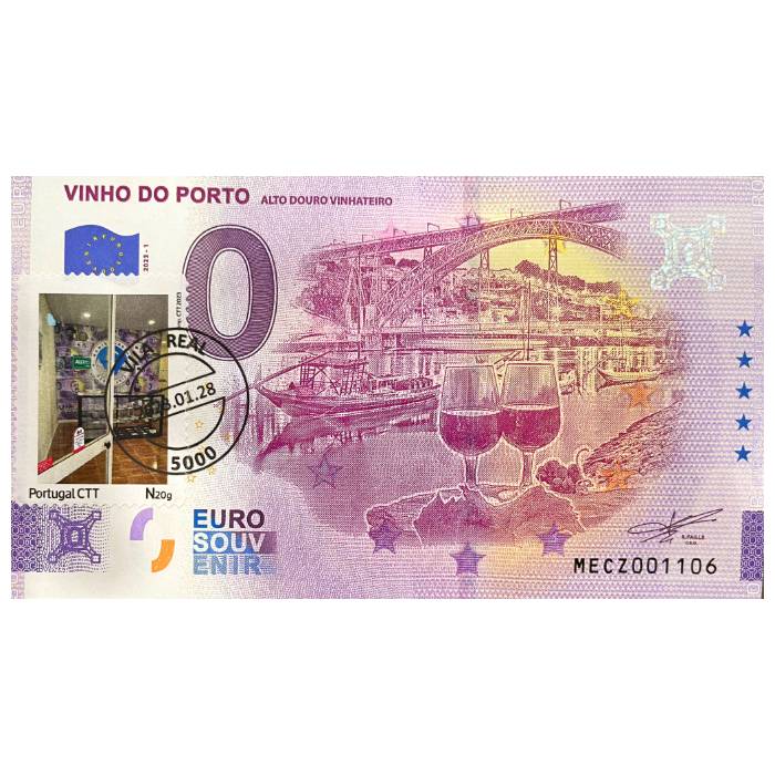 Vinho do Porto - Alto Douro Vinhateiro MECZ 2023-1 (selo e carimbo CTT 28-1-2023)