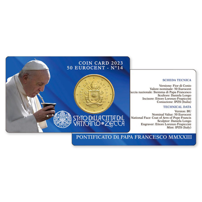 2023 Vaticano 50 cêntimos COINCARD #14