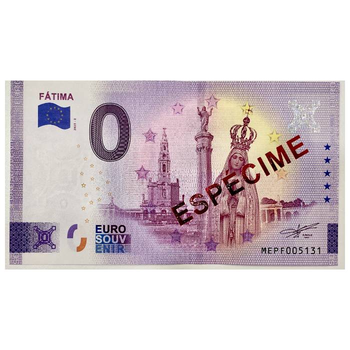 Fátima - Portugal MEPF 2023-2 (sobreimpressão ESPECIME) GOLD vermelho