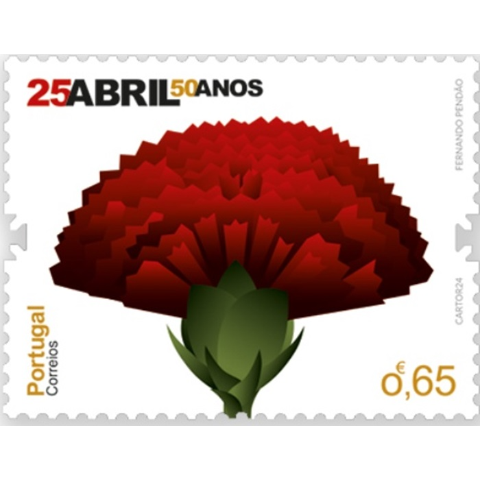 Selo 25 de abril 50 Anos