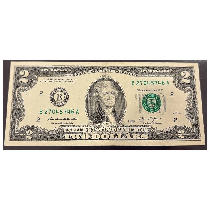 UNC 2 Dollars 2013 USA circulada