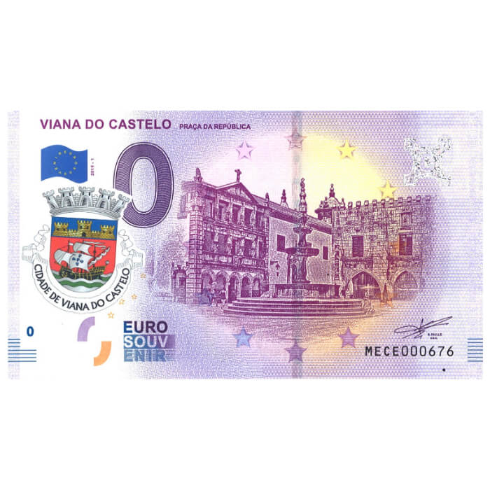 Viana do Castelo: Praça da República MECE 2019-1 (sobreimpressão brasão de Viana)