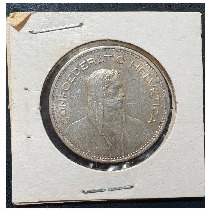 5 Francs Suíça 1965 PRATA