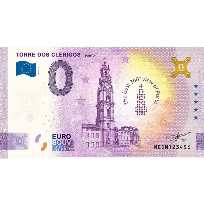 Torre dos Clérigos: Porto MEDM 2026 (HOLOGRAMA DOURADO)