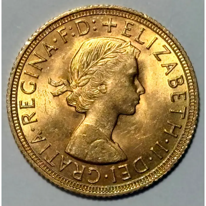 1 LIBRA (SOVEREIGN) Rainha Elisabete II 1958