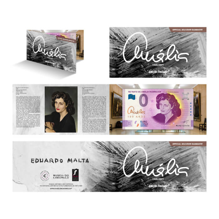 CARTEIRA Retrato de Amália Rodrigues - Colecção Museu do Caramulo MEAQ 2020-4 GOLD
