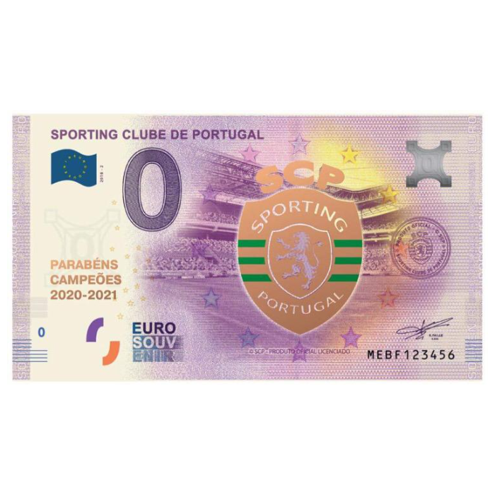 Sporting Clube de Portugal MEBF 2018-2 (sobreimpressão PARABÉNS CAMPEÕES 2020-2021) GOLD