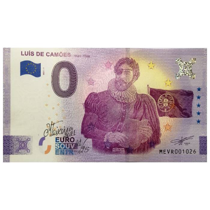 Luís de Camões: 1524-1580 MEVR 2021-1 (autografada por Manuel Teixeira)