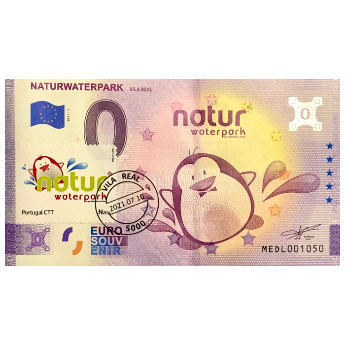 NATURWATERPARK Vila Real MEDL 2021-1 (selo e carimbo CTT 10-7-2021)