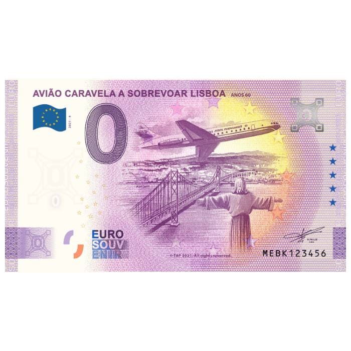 Avião Caravela a sobrevoar Lisboa - Anos 60 MEBK 2021-4