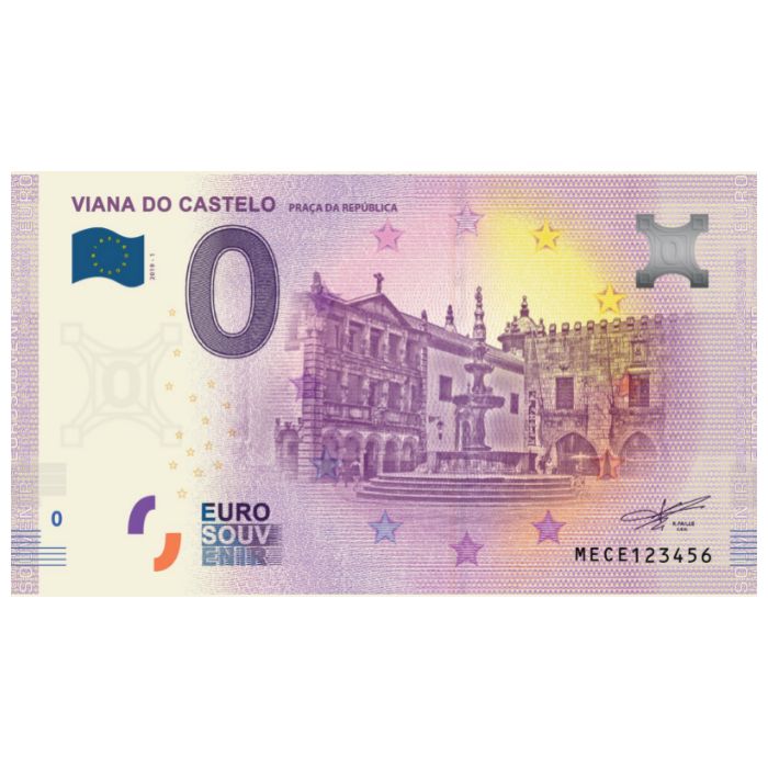 Viana do Castelo: Praça da República MECE 2019-1 (selo branco Atlantic Alpen Adria)