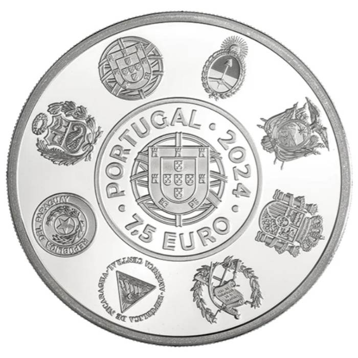PROOF 7,5€ 2024 Capitais Ibero-Americanas, Lisboa PRATA