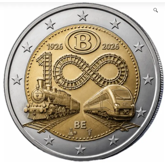 2026 Bélgica 100 Anos dos Caminhos de Ferro Belgas (NMBS/SNCB)