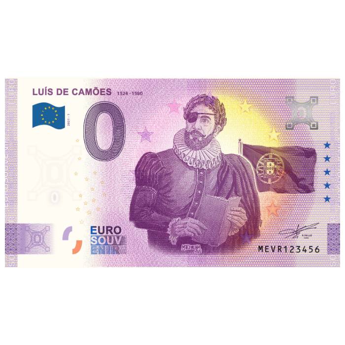 Luís de Camões: 1524-1580 MEVR 2021-1 (autografada por Manuel Teixeira)