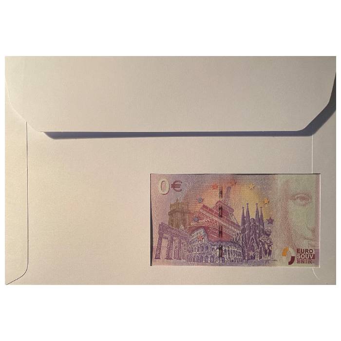 Envelope 1. Dia com selo e carimbo e nota de 0€ João Paulo II (FDC)